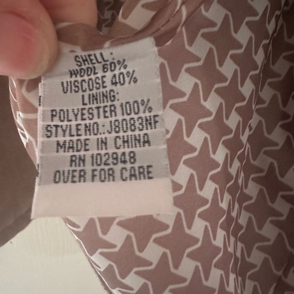 Tulle,tan pea coat size 6 - Picture 3 of 5